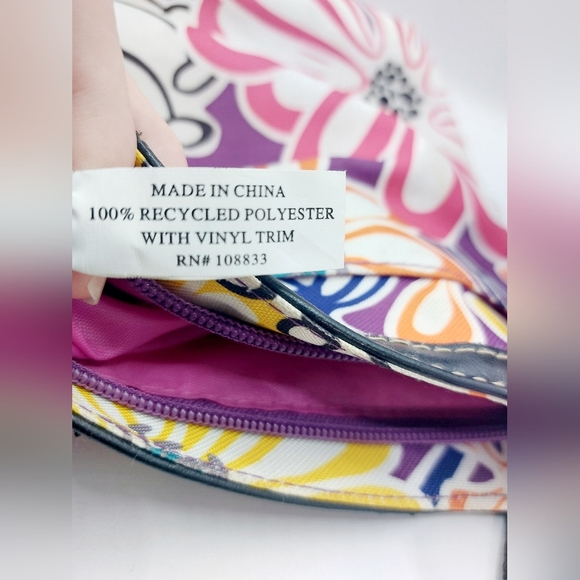 ⭐️5/$25 Lily Bloom Crossbody‎ Bag Purse MULTI-COLOR FLOWER PRINT - Picture 10 of 12